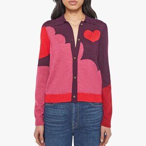 NEW Mother Denim The Racquet Cardigan in Pop Art